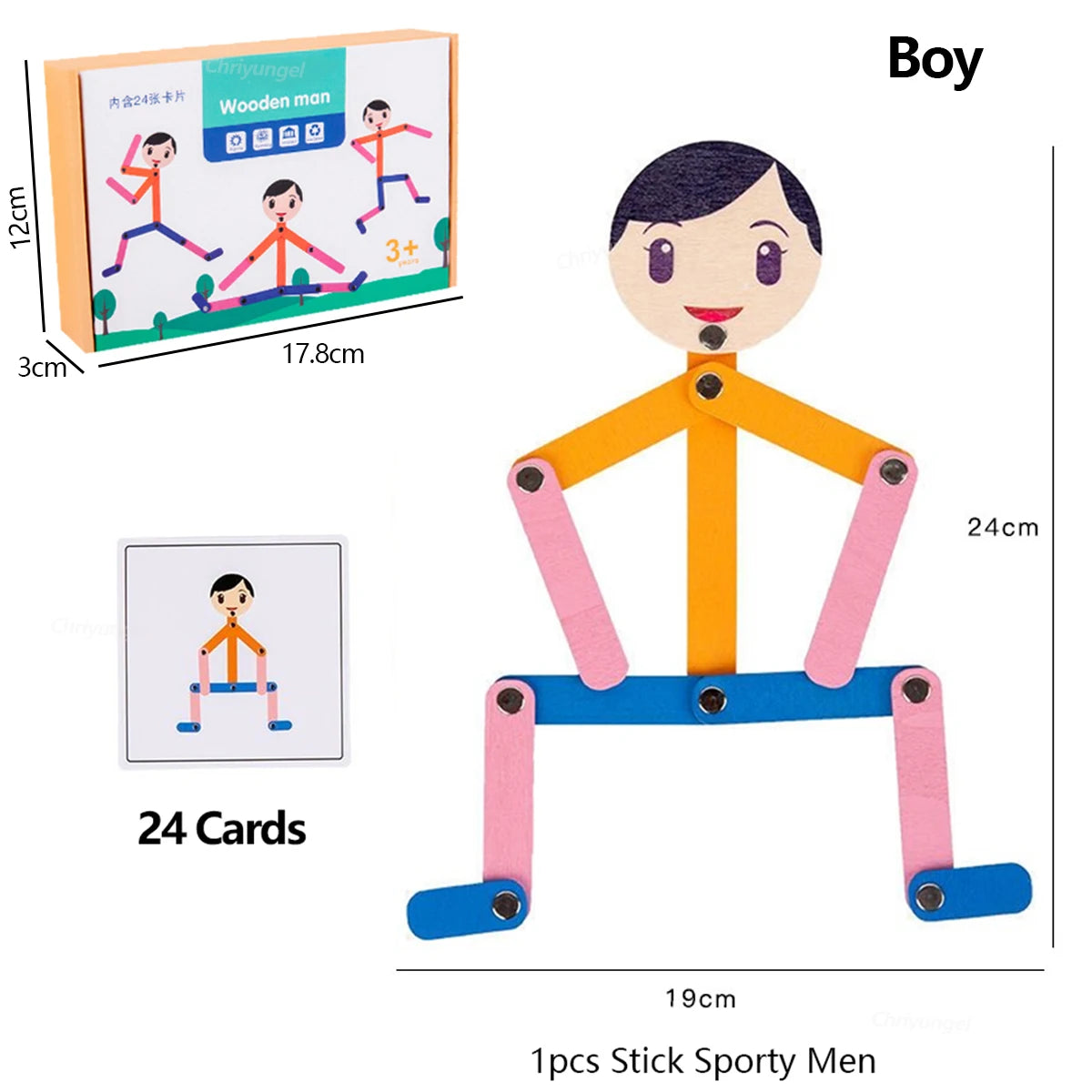 Montessori DIY Puzzle Toy Board Educational Game for Children Preschool Fine Motor Training