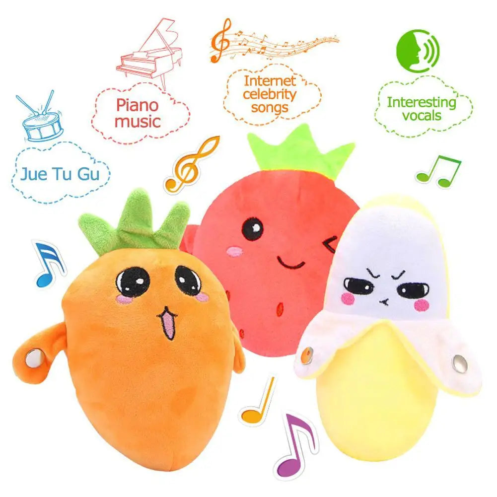 Interactive Fruit Sensing Beat Plush Toy – Musical Touch Piano for Kids & Family