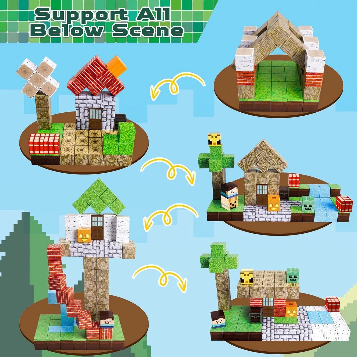 Magnetic Building Blocks Forest Set