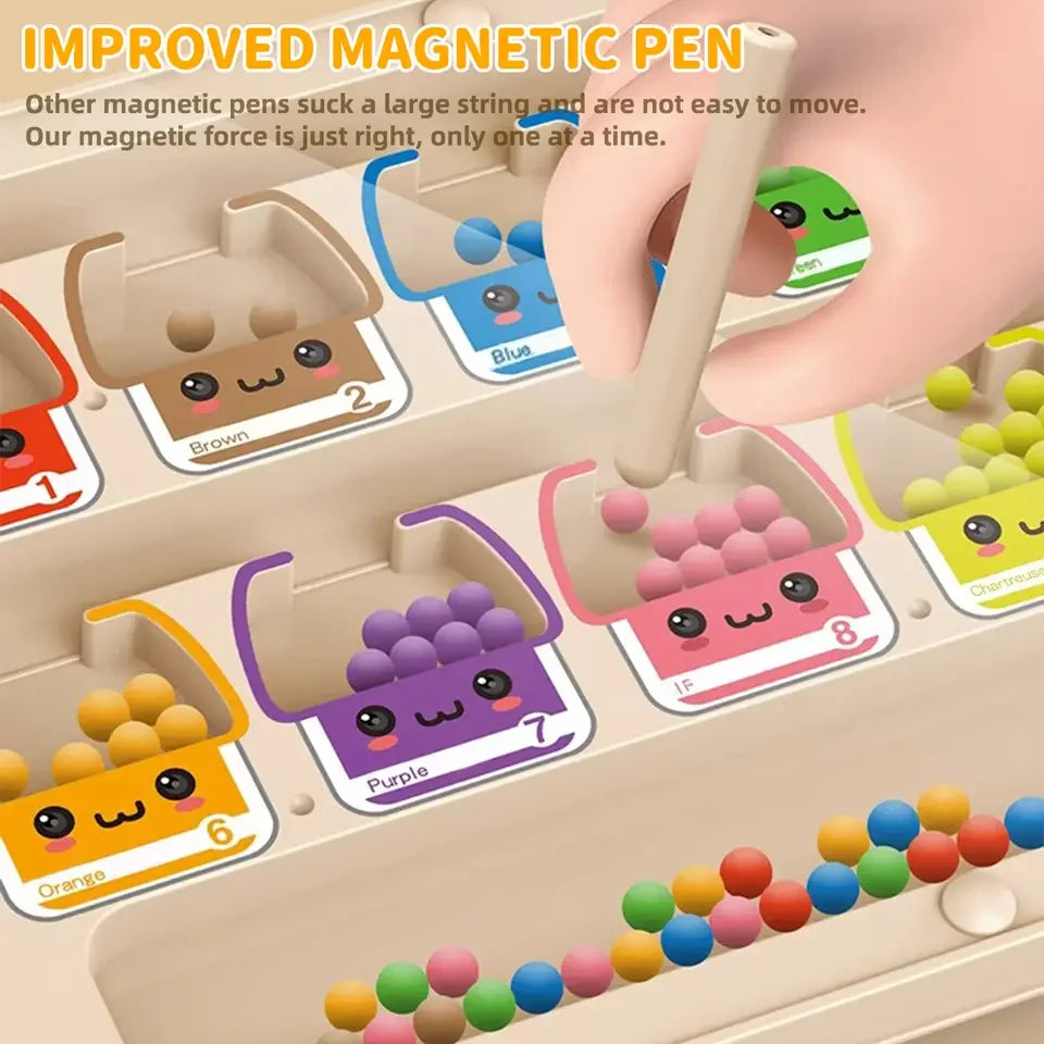 Montessori Magnetic Maze Puzzle - Roll, Guide, Win