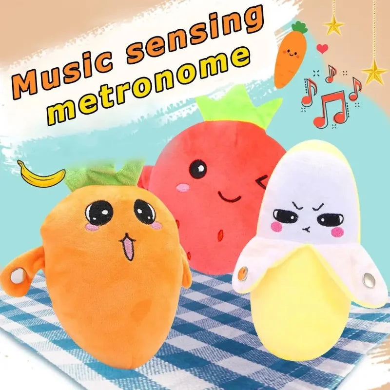 Interactive Fruit Sensing Beat Plush Toy – Musical Touch Piano for Kids & Family