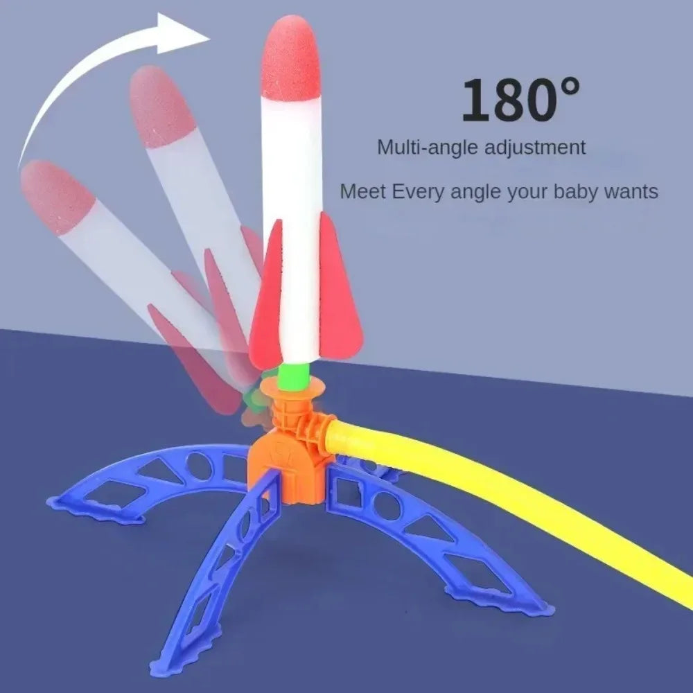 Kids Air Rocket Foot Pump Launcher Stomp Outdoor Toy