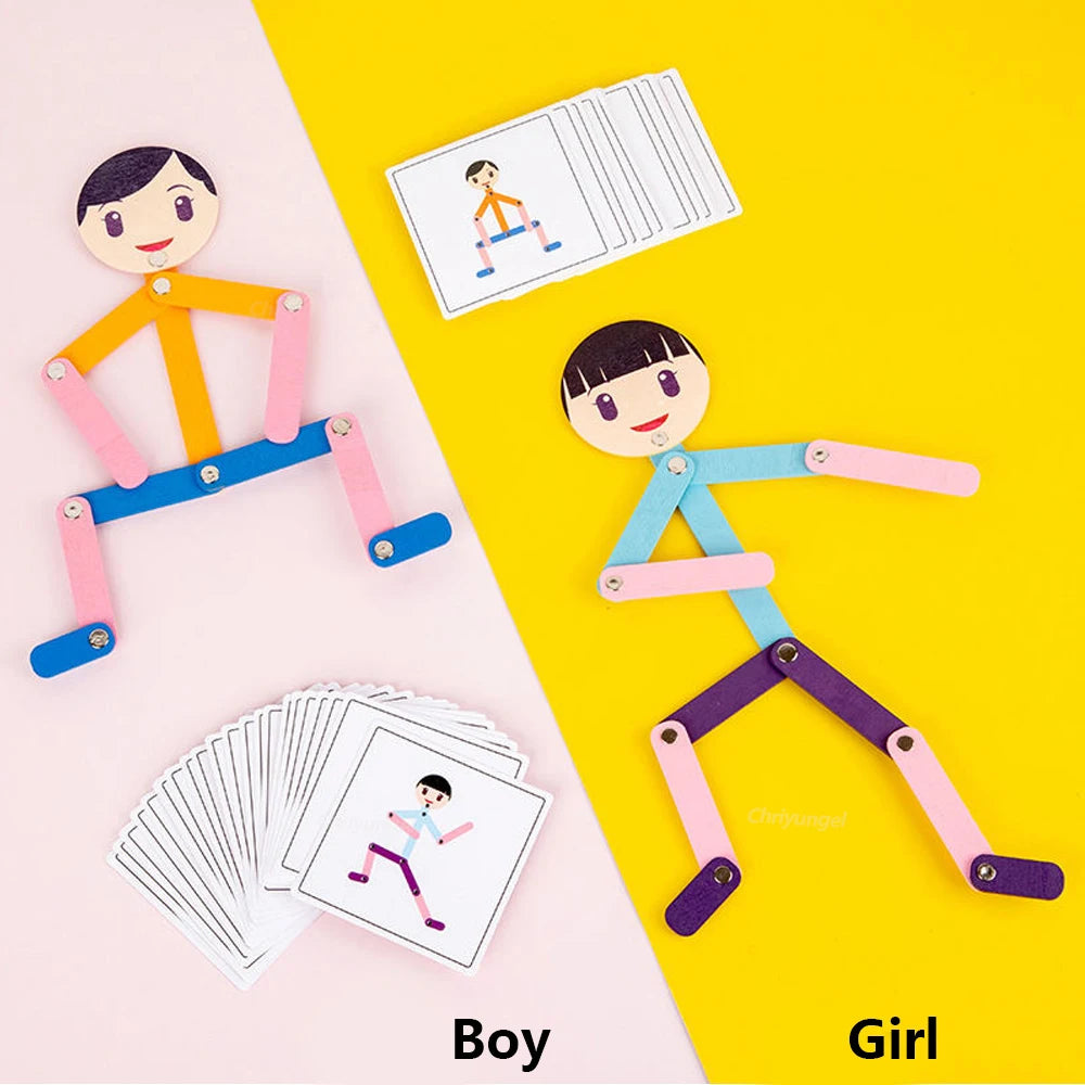 Montessori DIY Puzzle Toy Board Educational Game for Children Preschool Fine Motor Training