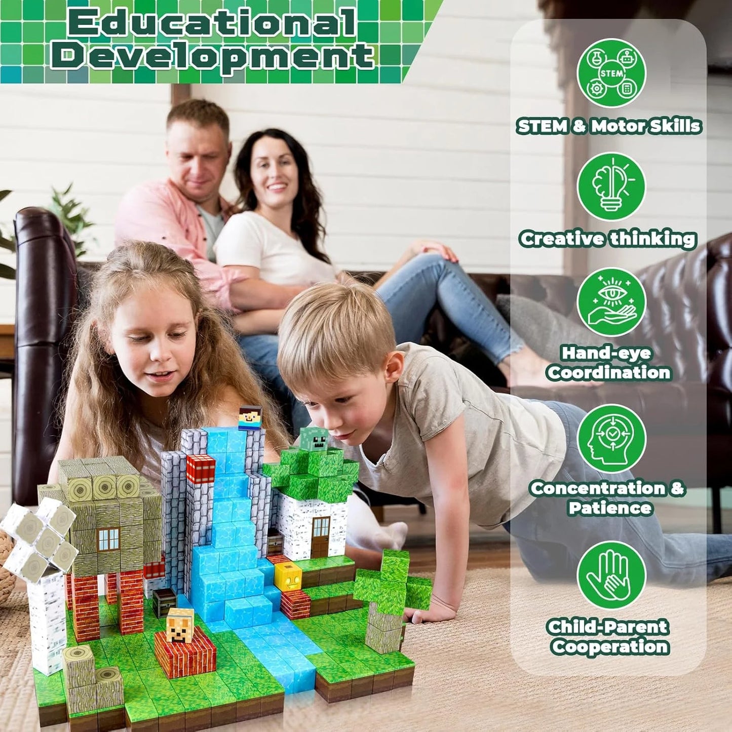 Magnetic Building Blocks Forest Set
