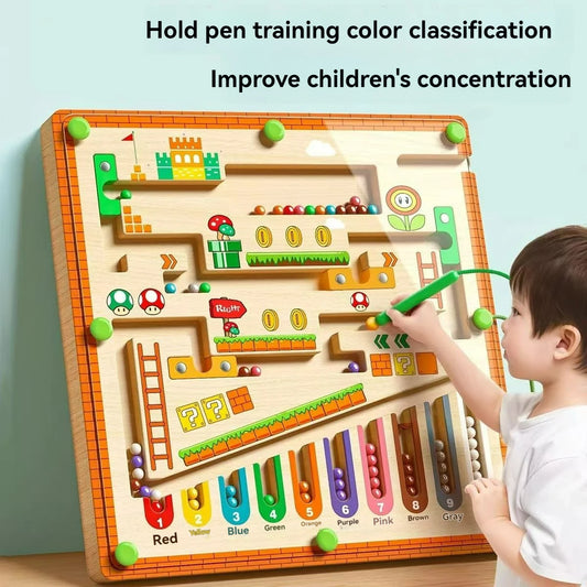 Children's Magnetic Maze Walking Ball – Logic & Concentration Puzzle Toy for Kids