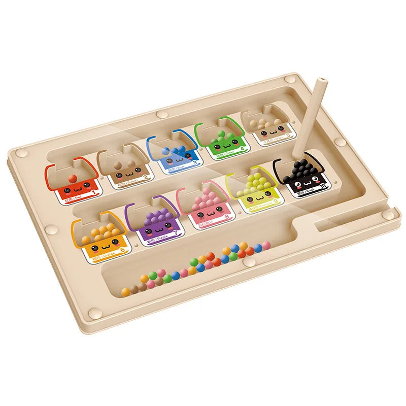 Montessori Magnetic Maze Puzzle - Roll, Guide, Win