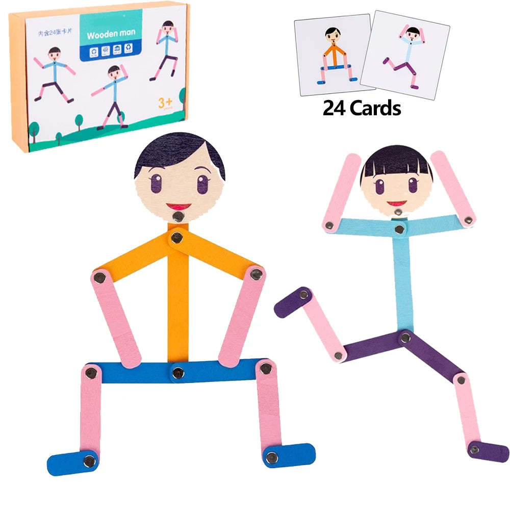 Montessori DIY Puzzle Toy Board Educational Game for Children Preschool Fine Motor Training