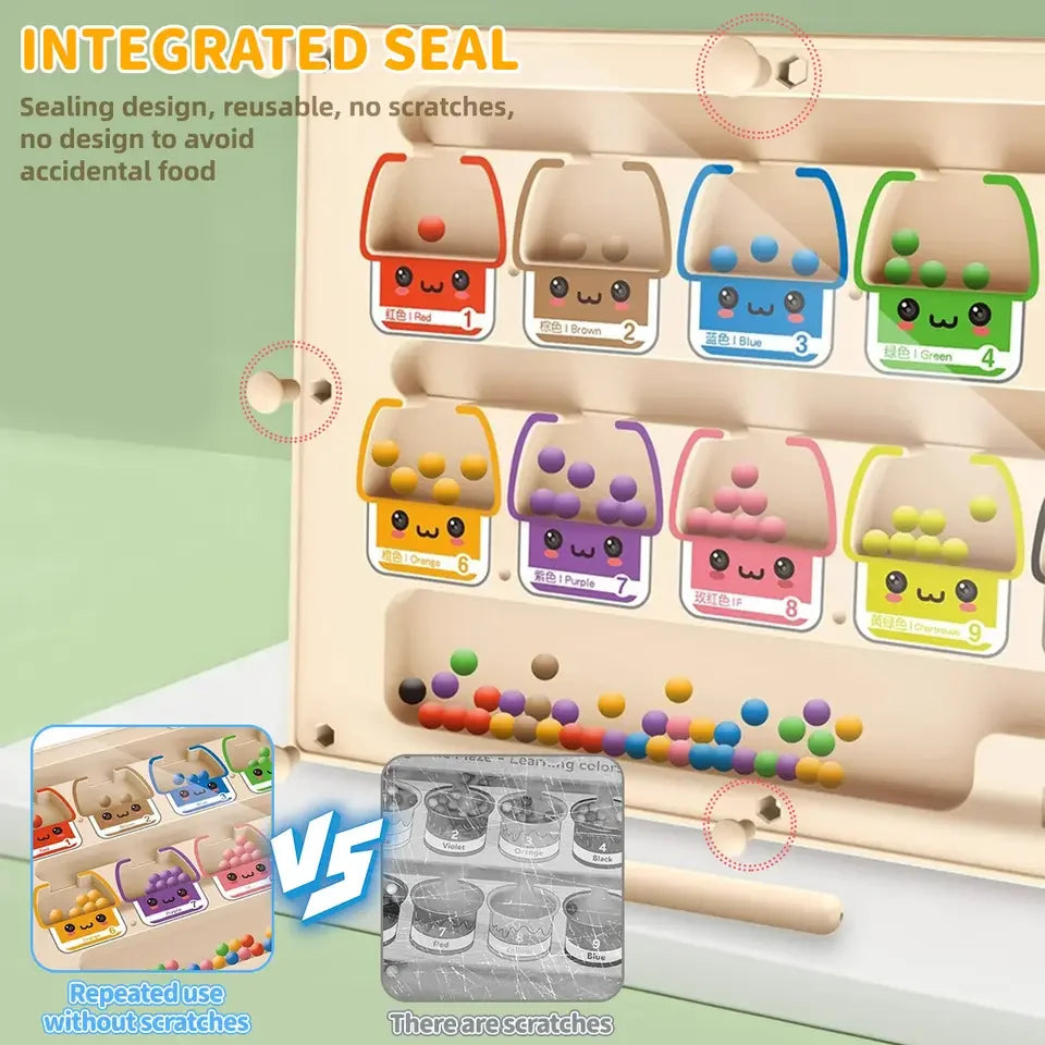 Montessori Magnetic Maze Puzzle - Roll, Guide, Win