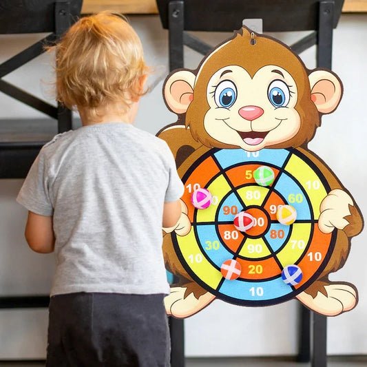 Kids Sticky Ball Dart Board Game Indoor Montessori Toy for Children
