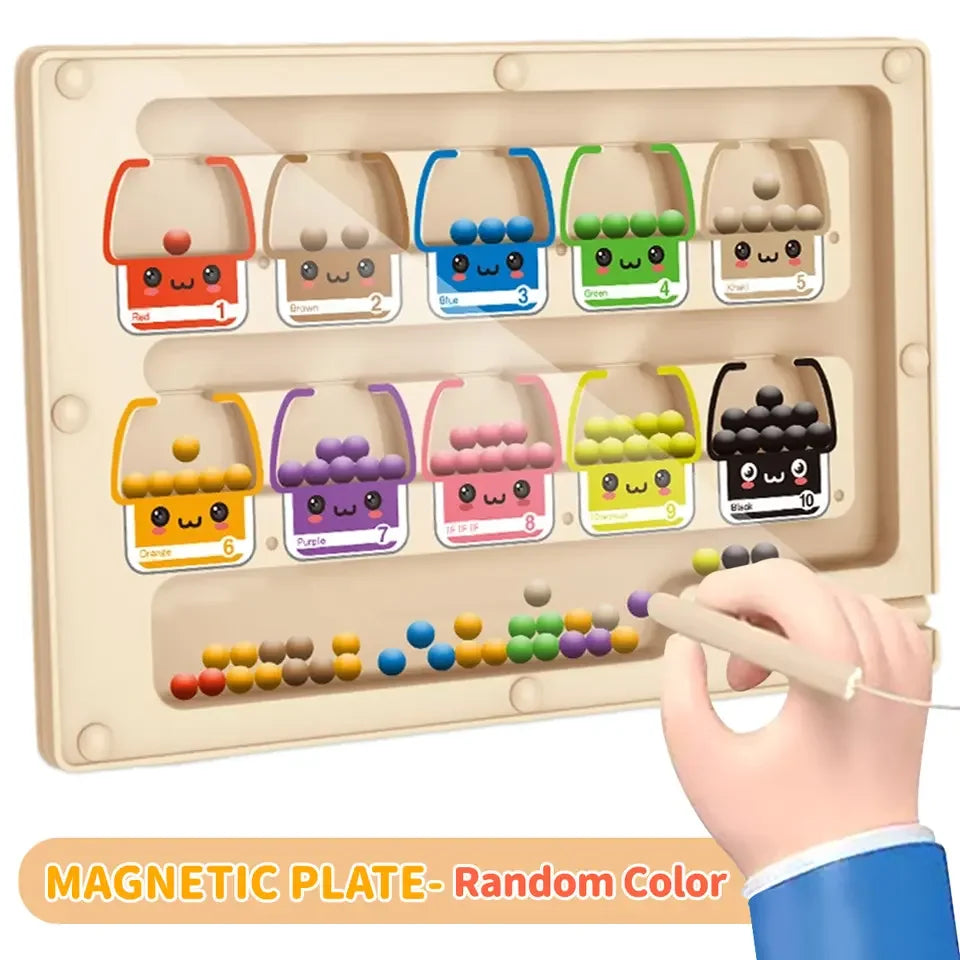 Montessori Magnetic Maze Puzzle - Roll, Guide, Win