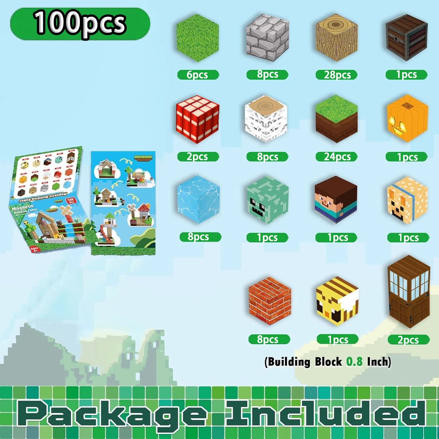 Magnetic Building Blocks Forest Set